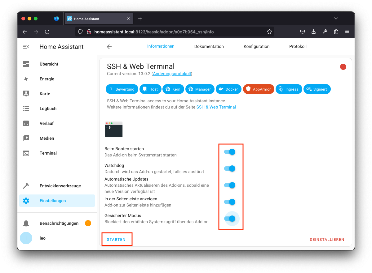 addon ssh web terminal 2