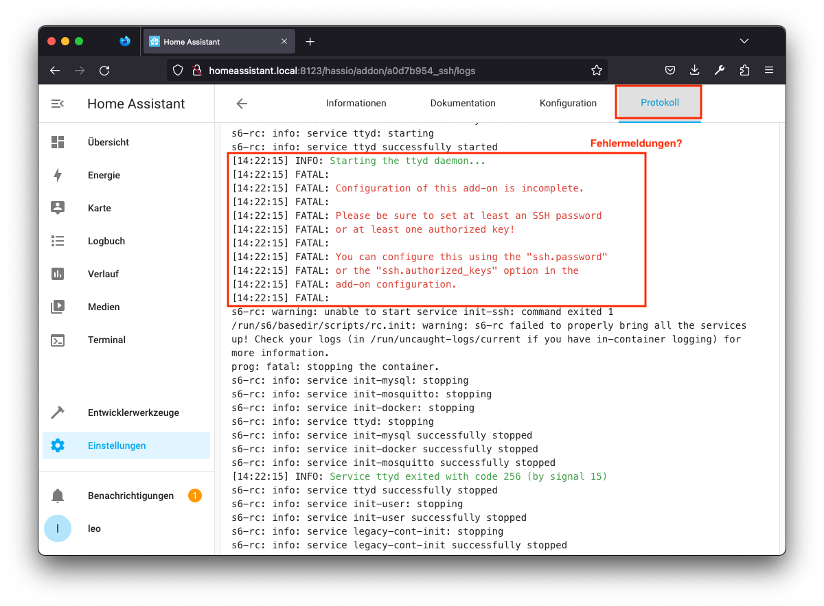 addon ssh web terminal 6