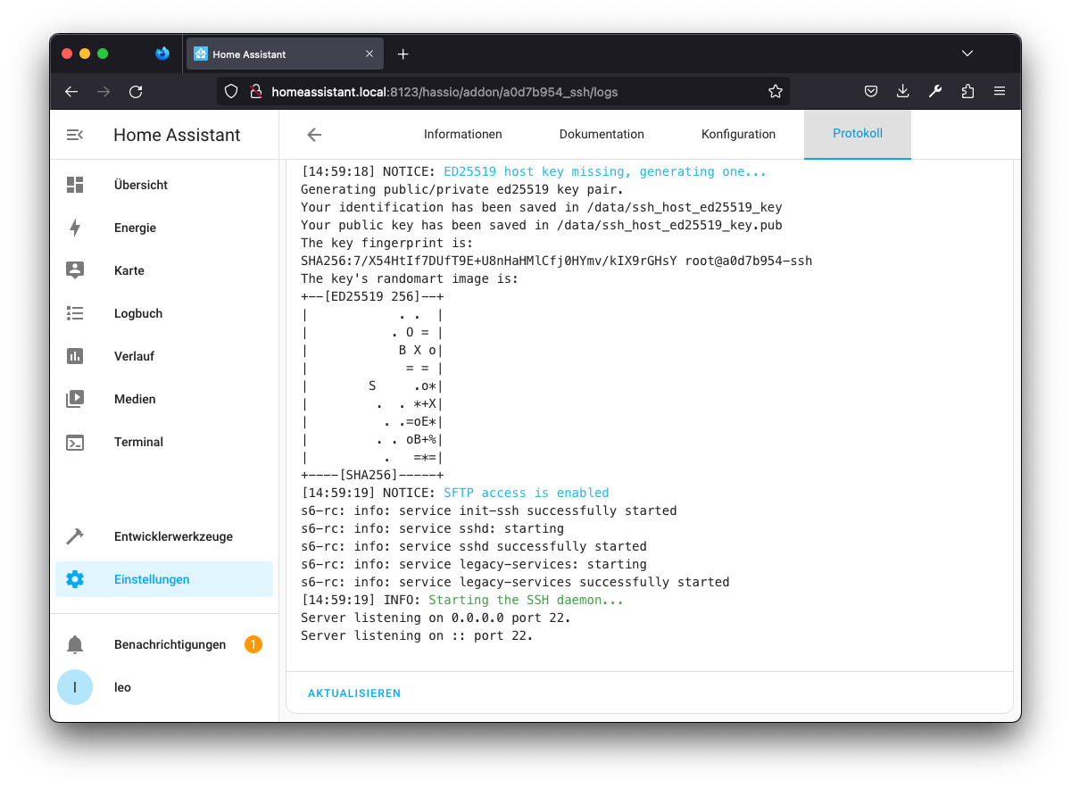 addon ssh web terminal 8